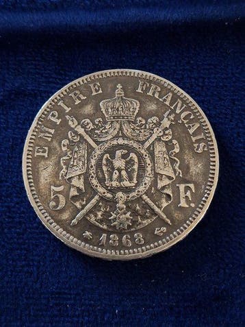 Frankrijk. Napoléon III. 5 Francs 1868-A, Paris (Zonder