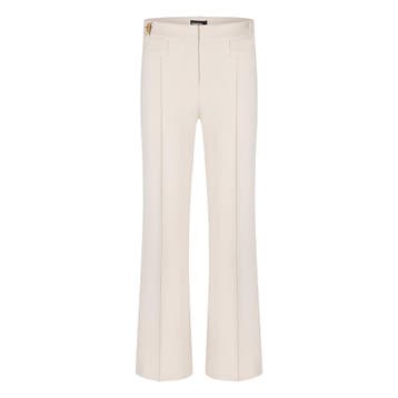 Cambio • beige Fawn flap pocket broek • 36, Verzenden