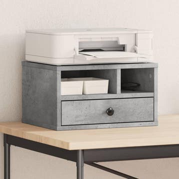 vidaXL Printerkastje 40x32x22,5 cm bewerkt hout betongrijs, Verzenden