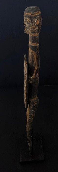 Prachtig en vrij groot Asmat beeld - collectie Jac, Antiek en Kunst, Kunst | Niet-Westerse kunst