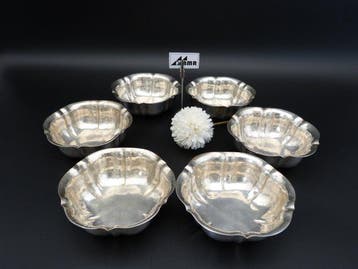Sandona Vicenza - Ensemble de bols (6) - Argent 800 -