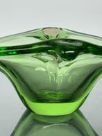 Val Saint Lambert - Tafelmiddenstuk - Kristal - Groene coupé