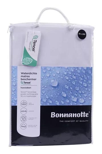 Waterdichte molton matrasbeschermer - 90/190, Nieuw, Wit