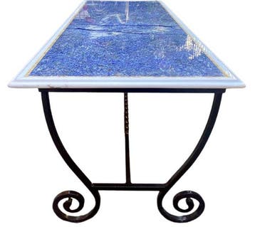 Tafel - IJzer, Marmer, Graniet - Buiten salontafel, marmer, Antiek en Kunst
