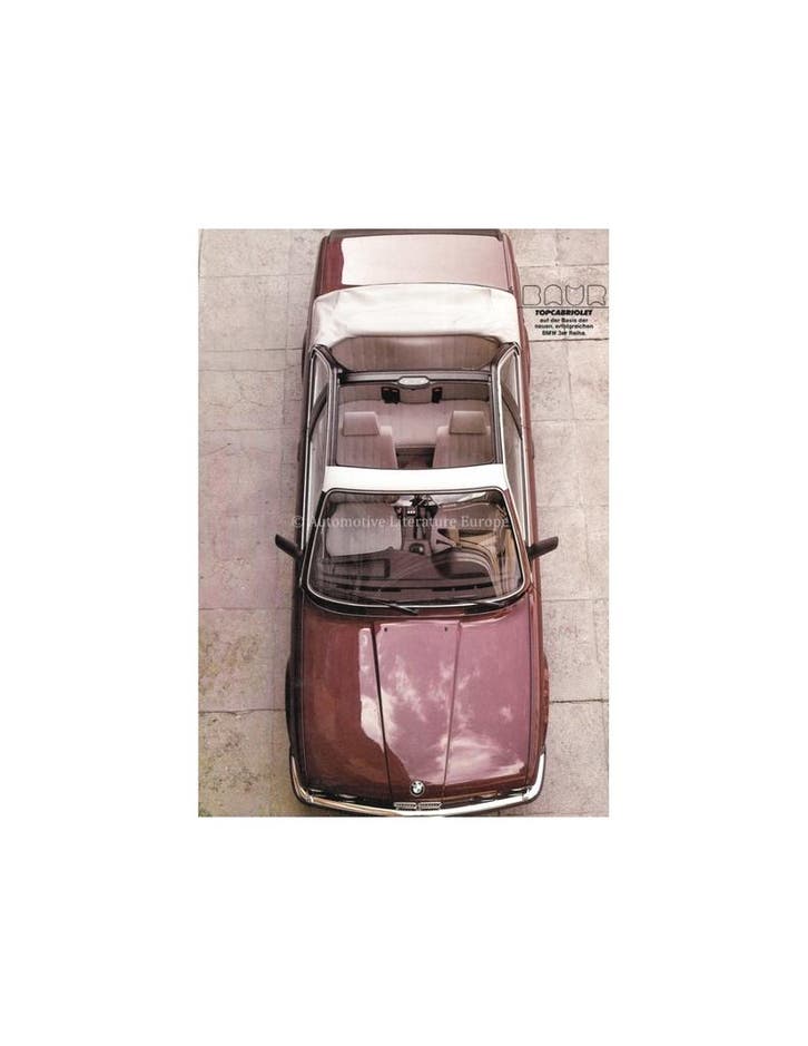 1983 BMW 3 SERIES BAUR TOPCABRIOLET BROCHURE DUITS, Livres, Autos | Brochures & Magazines