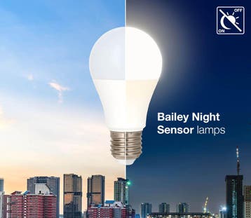 Bailey Led A60 E27 Nacht Sensor Lamp 9W 820lm 2700K - 145743, Verzenden, Nieuw