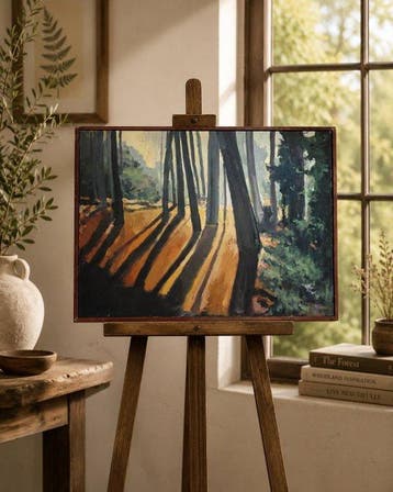 École européenne (XX) - Lumière entre les arbres, Antiquités & Art