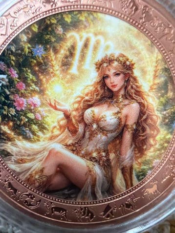 Monde. Medal Lady Zodiac Virgo Color 1 oz (Sans prix de