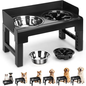Voerbak Hond - Drinkbak Hond - Zwart - Nobleza •, Verzenden, Nieuw