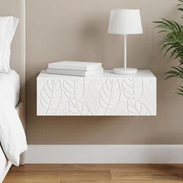 vidaXL Wandgemonteerde Zijtafel Wit 59 x 34,5 x 17 cm, Verzenden