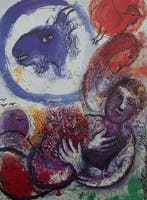 Marc Chagall - License art prints - The blue goat, The