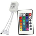 LED RGB Strip 24 Knops afstandsbediening IR (2 uitgangen), Verzenden