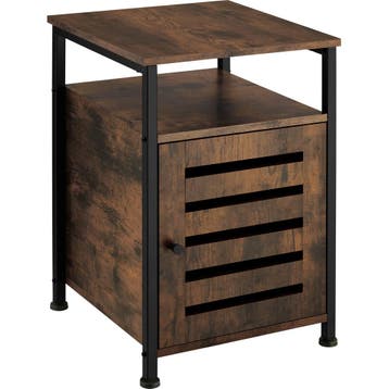 tectake Nachtkastje Cork 40,5x40,5x60,5cm - Industrieel hout, Verzenden