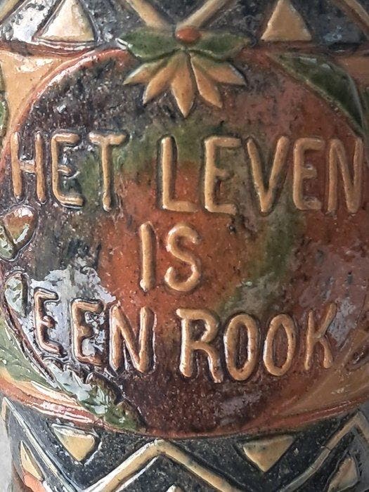 Amand Maes Plateau Vereenooghe - Tabakspot - Aardewerk - Het, Antiek en Kunst, Antiek | Glaswerk en Kristal