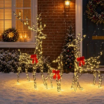 vidaXL Led-kerstrendierfamilie LOVIISA 700 LEDs Warmwit, Diversen, Verzenden, Nieuw