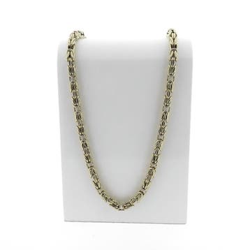 Robuuste gouden koningsketting; Exclusief, Handtassen en Accessoires, Ophalen of Verzenden, Gebruikt, Goud, Goud