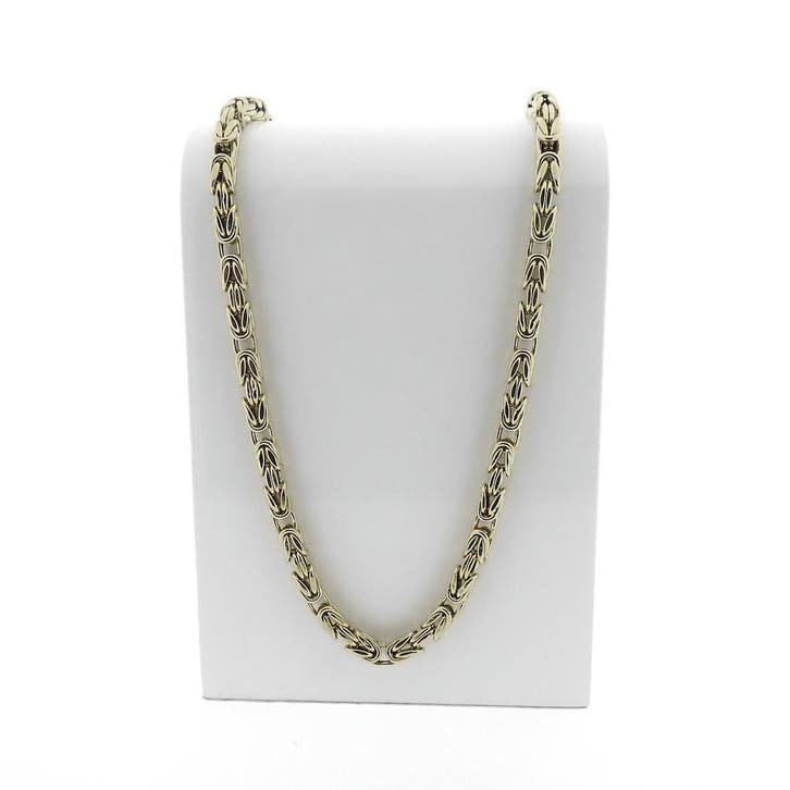 Robuuste gouden koningsketting; Exclusief, Handtassen en Accessoires, Kettingen, Goud, Gebruikt, Goud, Ophalen of Verzenden
