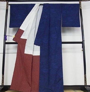 Prachtige blauwe kimonos - Zijde - Japan - 20e eeuw
