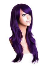 Luxe Lange Paarse Pruik Zeemeermin Donkerpaarse Mermaid Lang, Ophalen of Verzenden, Nieuw