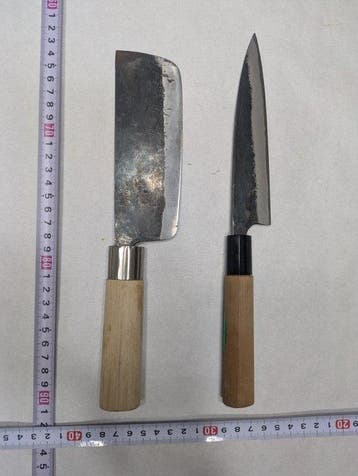 Keukenmes - Staal, Hout - Japan - Japanse vervaardigde