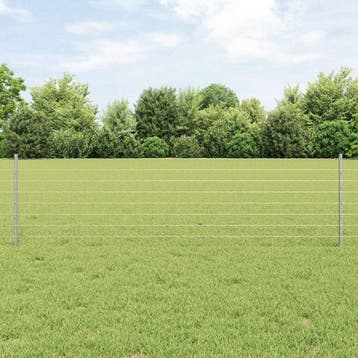 vidaXL Euro-hek met palen 10 x 0,6 m Gegalvaniseerd staal, Verzenden