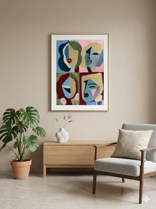 PaperBoy - Four of a Kind (Original), Antiek en Kunst, Kunst | Schilderijen | Modern