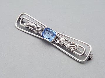 Argent, Art déco - Broche