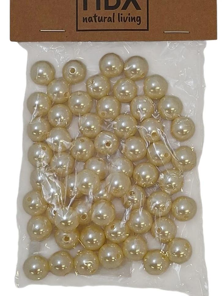 Parel rijgparels 12 mm 50 gr HBL0447-049C Donkerchampagne, Maison & Meubles, Accessoires pour la Maison | Plantes & Fleurs artificielles