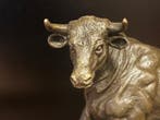 sculptuur, Bull - 21 cm - Brons, Marmer