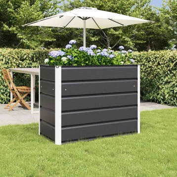 vidaXL Plantenbak Antraciet 100 x 50 x 75 cm Gegevens staal, Verzenden