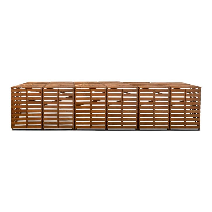 Lendo Online Kliko Ombouw Zesvoudig 431x80x118 cm Bruin Hout, Tuin en Terras, Overige Tuin en Terras, Nieuw, Verzenden
