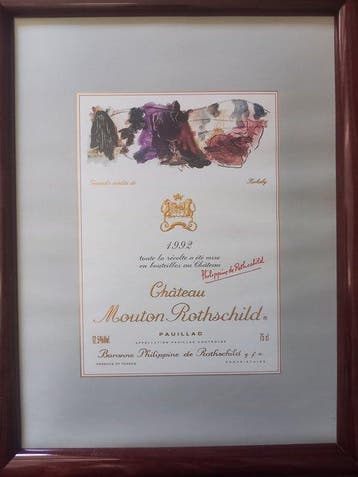 Chateau Mouton Rothschild (1992) - Kunstetikett von Per