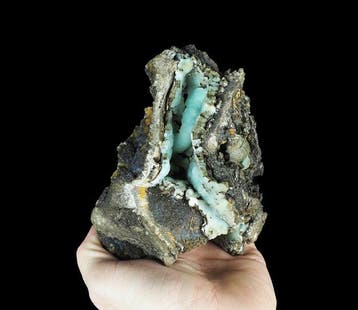 Grote smithsoniet met limoniet Kristallen op matrix -