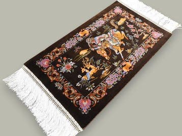 Scène de chasse à Silk - Tapis - 50 cm - 30 cm - condition