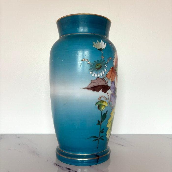 Vaas - Opaline glas, Antiek en Kunst, Curiosa en Brocante