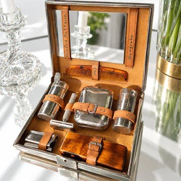 Toiletset - Metaal, Hout, Plastic - Mid-Century Gentleman’s