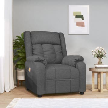 vidaXL Massagestoel stof donkergrijs, Huis en Inrichting, Stoelen, Verzenden, Nieuw