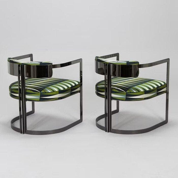 FENDI Casa - Fauteuil (2) - Métal, Textile - Exclusive, Maison & Meubles, Maison & Meubles | Autre