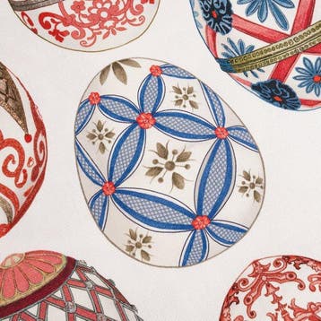 Katoenen Panama-stof “Imperiale Fabergé-eieren” – Luxe