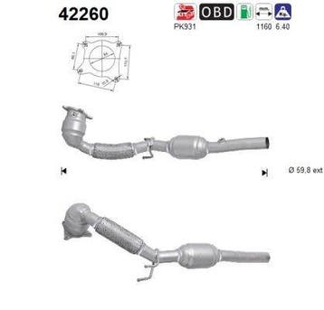 Katalysator Audi A3 / Seat Altea, Leon, Toledo/ Volkswagen, Auto-onderdelen, Verzenden, Nieuw