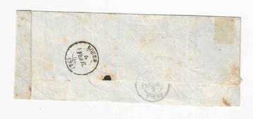 Frankrijk - 10 c.noir - op brief - gesigneerd Calves -