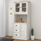 vidaXL Opzetkast VIGO 78x30x100 cm massief grenenhout wit, Verzenden, Nieuw