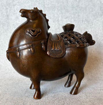 Wierookbrander - Brons - Tang-Dynastie stijl paard, Antiek en Kunst