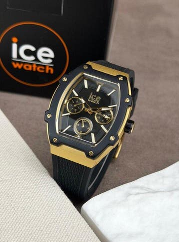 Ice-Watch - Boliday Black/Gold Day/Date - Zonder, Handtassen en Accessoires, Horloges | Heren, Nieuw