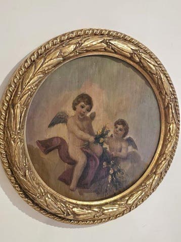 Italiaanse school (XIX) - Coppia di cherubini