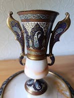 Bol sur pied - Laiton doré - Coupe sur pied Cachemire, Antiquités & Art