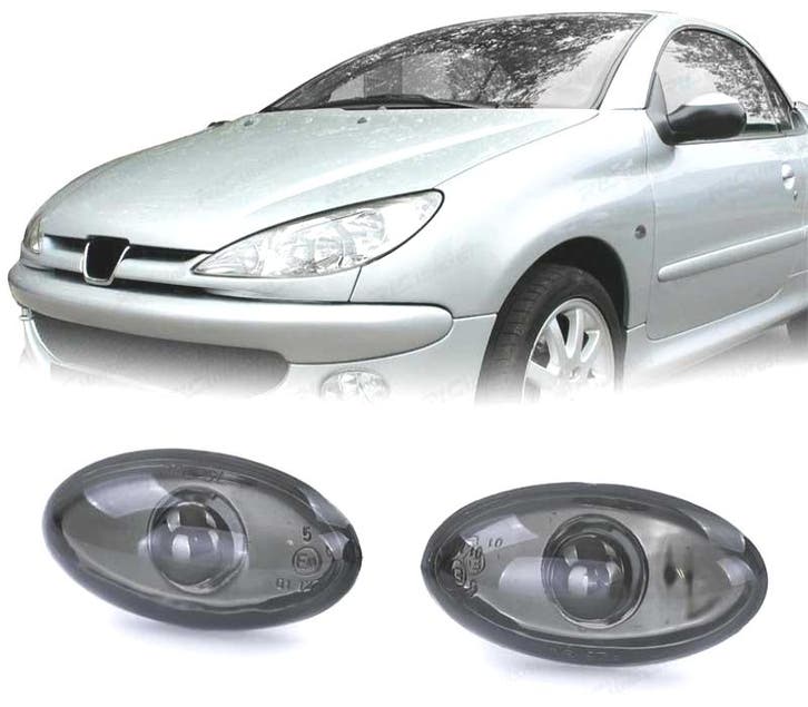 CLIGNOTANTS LATÉRAUX PEUGEOT 206 98-09 307 01-05 NOIR, Auto-onderdelen, Verlichting, Verzenden