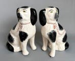 Beeldje, Paar Staffordshire honden - 17.5 cm - Keramiek,