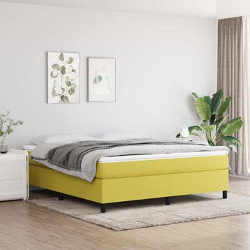 vidaXL Boxspring bed 160x200 cm stof groen, Huis en Inrichting, Verzenden, Nieuw