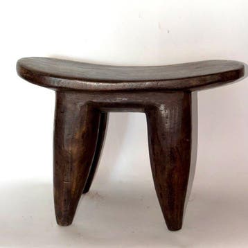 Sculpture, Four-Legged Stool – West Africa - 26 cm - Bois
